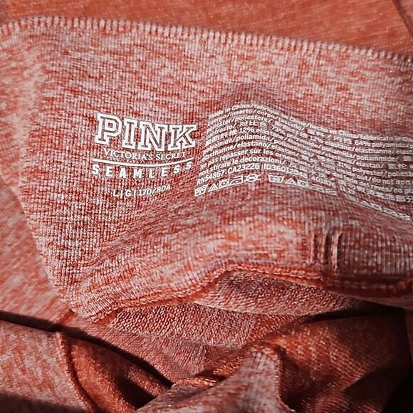 PINK Victoria's Secret Seamless Heathered Workout Legging tights in burnt orange - Picture 2 of 2